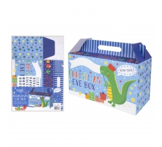 Blue Dinosaur Christmas Eve Box 34cm x 15.5cm x 20cm