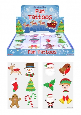 Christmas Tattoos 4cm / 6Pc Per Sheet X 96 ( 9p Each )