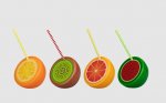 Fruit Printed Tumbler With Straw 450ml