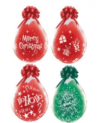 Qualatex 18" Diamond Clear Stuffing Christmas Balloons 25 Pack