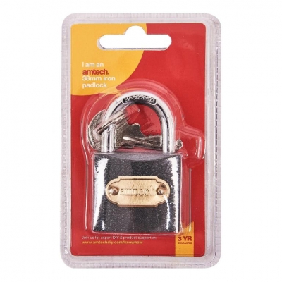 Amtech 38mm Iron Padlock