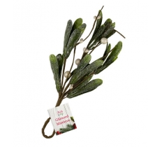 Glittered Mistletoe Hanging Decoration 23.5cm X 10cm