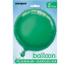 Solid Round Foil Balloon 18" Green