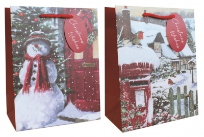 Gift bag XMAS Trad Scenes Medium (18 x 23 x 10cm)