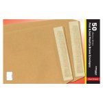 Peel Seal 254 x 381mm Manilla Brown Envelopes 110gsm 50 Pack