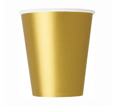 8 Gold 9oz Cups