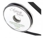 Eleganza Double Faced Satin 10mm X 20M Black No.20