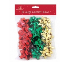 XMAS 18 Large Confetti Traditional Bows