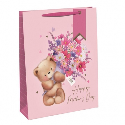 Mothers Day Cute Bear Large Gift Bag