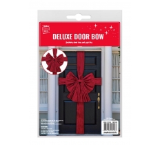 Deluxe Door Bow With Sash Red