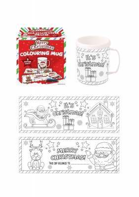 Christmas Colouring Mug ( Assorted Designs )