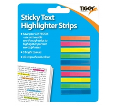 Tiger Neon Sticky Text Highlighter Strips