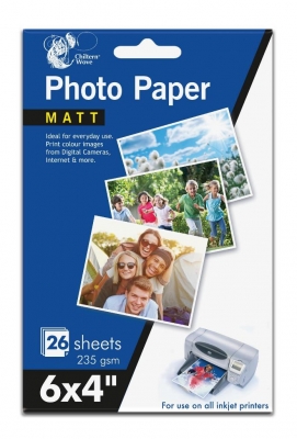 Matte Photo Paper 6" x 4" - 26 Sheets