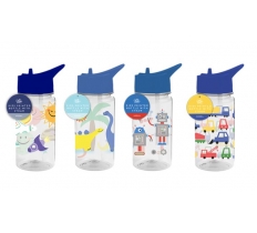 Boys Printed Bottle With Straw 400ml ( Assorted Designs )