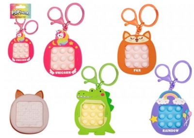 Bubble Pop Clicker Keychain 8cm 4 Assorted