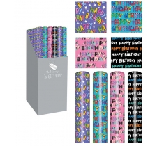 3 Metre Gift-Wrap Happy Birthday Designs