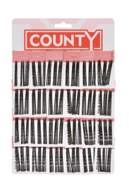 County Black Hair Grips 12 Pack X 24