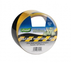 Ultratape Rhino 50mm X 10M Black & Yellow Hazard Tape