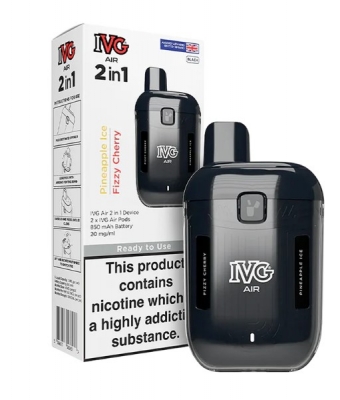 IVG Air 1200 Rechargeable 2 in 1 Vape Black Starter Kit