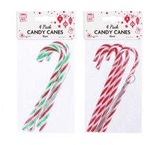 Deco Candy Canes 4Pk 15Cm Asst