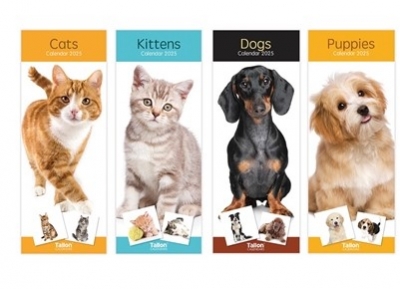 2025 Calendar Super Slim Dogs,Cats,Kittens,Puppies