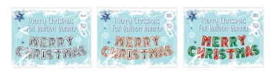 Merry Christmas Balloon Banner