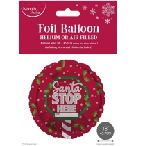 Santa Stop 18" Foil Balloon