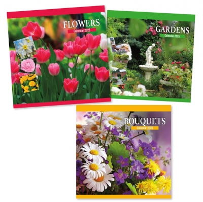 2025 Calendar Sq Bouquets, Flowers & Gardens