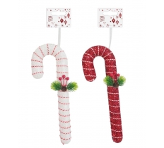 Hanging Glitter Candycane 33Cm