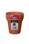 Whitefurze 12.7cm 5" Pot Set Of 5 Terracotta