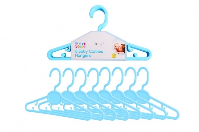 First Steps Blue Baby Clothes Hangers 22cm 8 Pack