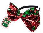 Reversible Sequin Bow Headband