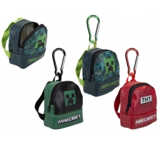 Minecraft Micro Backpack Bag Clip 10cm 3 Assorted