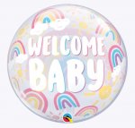 Welcome Baby 22" Boho Rainbows Balloon (1)