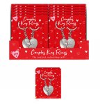 Twin Heart Couples Key Ring