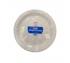 ROYAL MARKETS 23CM 9" PAPER PLATES 100 PACK