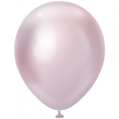 Kalisan 12" Mirror Pink Gold Latex Balloons 50 Pack