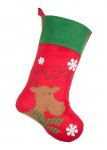 Reindeer With Pom Pom Nose Chrsitmas Stocking 40X25cm