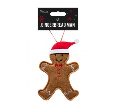 Felt Gingerbread Man Dec 12.5cm x 8.5cm x 0.5cm