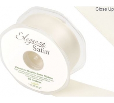 Eleganza Double Faced Satin 38mm X 20M Ivory No.61