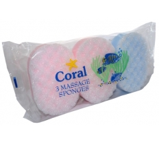 Superbright Coral Massage Sponge 3 Pack