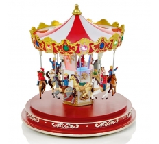 24.5cm Animated Lit Carousel