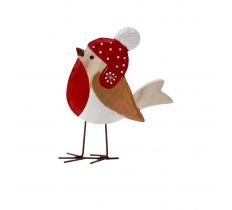 Cute Robin & Hat 12.5x16cm (Both Sides)