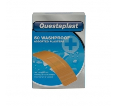 Questaplast Washproof Plasters 50 Pack ( Assorted Sizes )