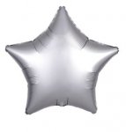 Amscan Silk Lustre Silver Star Standard Foil Balloons