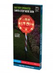 Led Santa Stop Here Sign Stake 50Cm