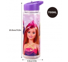 Barbie Drinking Bottle with Straw 650ml