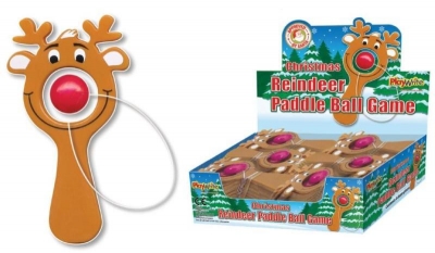 Reindeer Paddle Ball Game 10cm x 48 ( 27p Each )