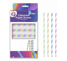 Coloured Paper Straws 50PC