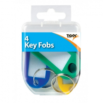 Tiger Essential 4 Key Fobs Coloured